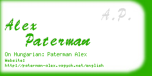 alex paterman business card